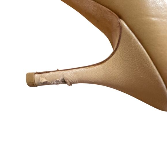 Christian Dior Nude Leather Pointed Toe Heels Size 36 *Damage to Leather on Heel - Picture 5 of 8
